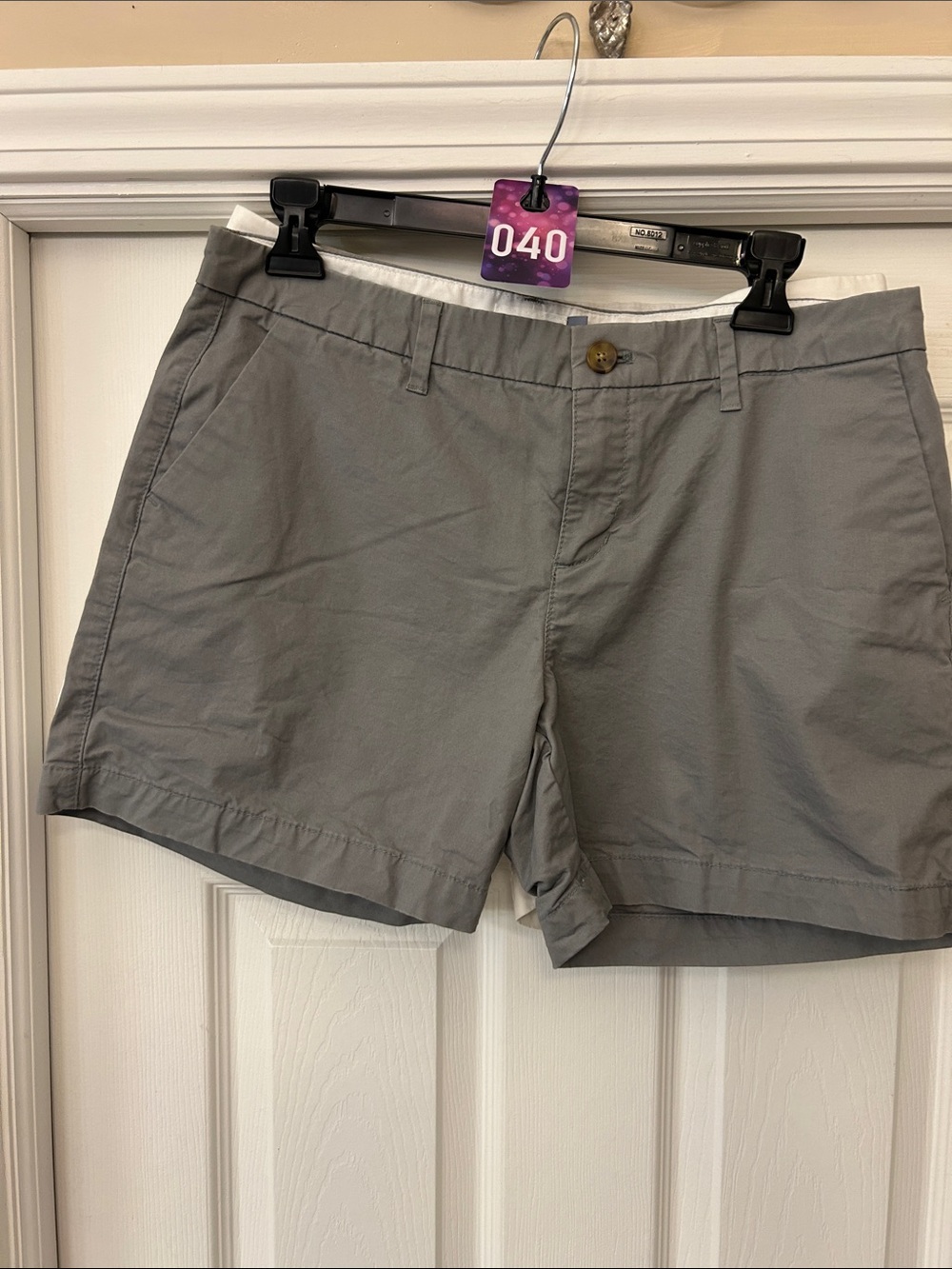 Two pair:Old Navy Women's white and Gray Casual Chino Shorts